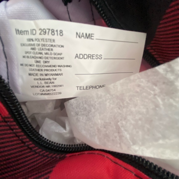 NWT L.L. Bean Everyday MINI Lightweight Tote Buffalo Plaid - Picture 8 of 8